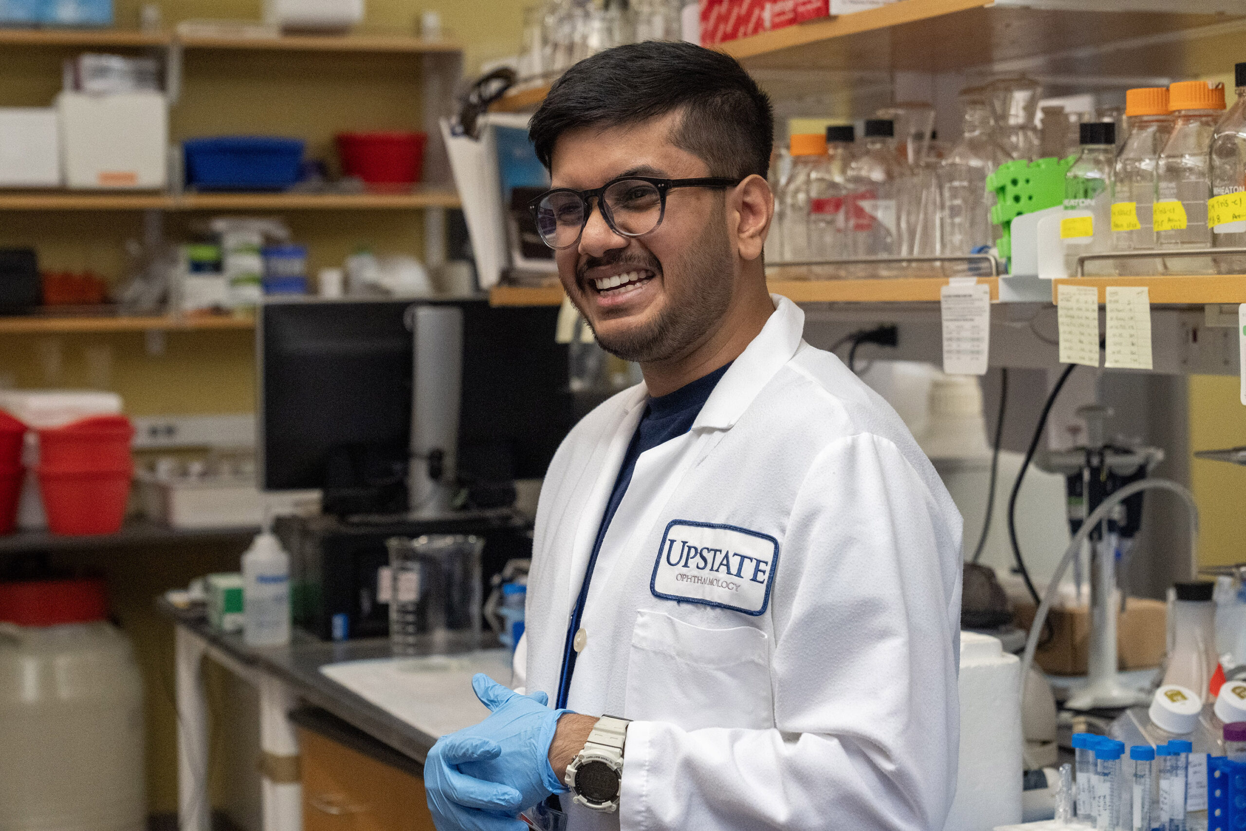 Arpan Banerjee, a third-year Ph.D. candidate studying ophthalmology and visual sciences at Upstate Medical University,