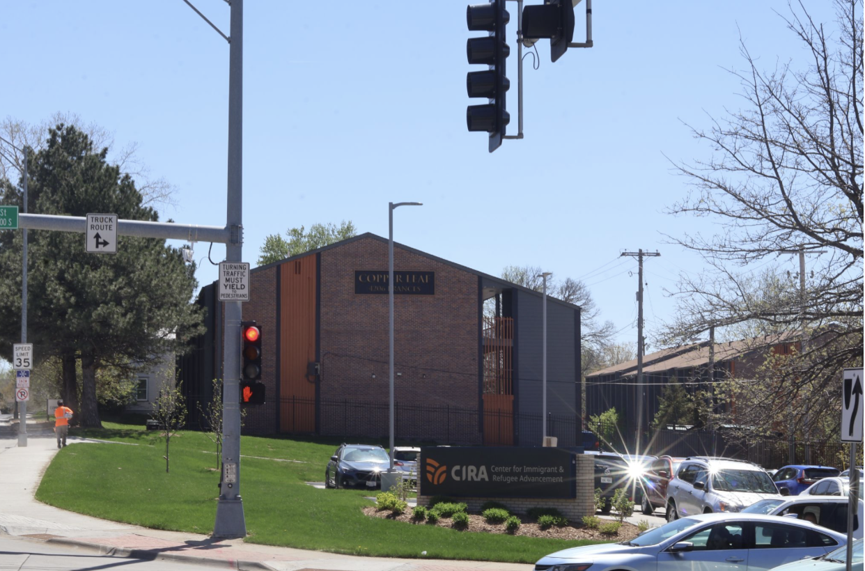 The Center for Immigrant and Refugee Advancement office, 4223 Center St., Omaha, Nebraska, is shown on April 4, 2026. Organizations like CIRA help connect immigrant youth with legal services as they navigate complex immigration proceedings.